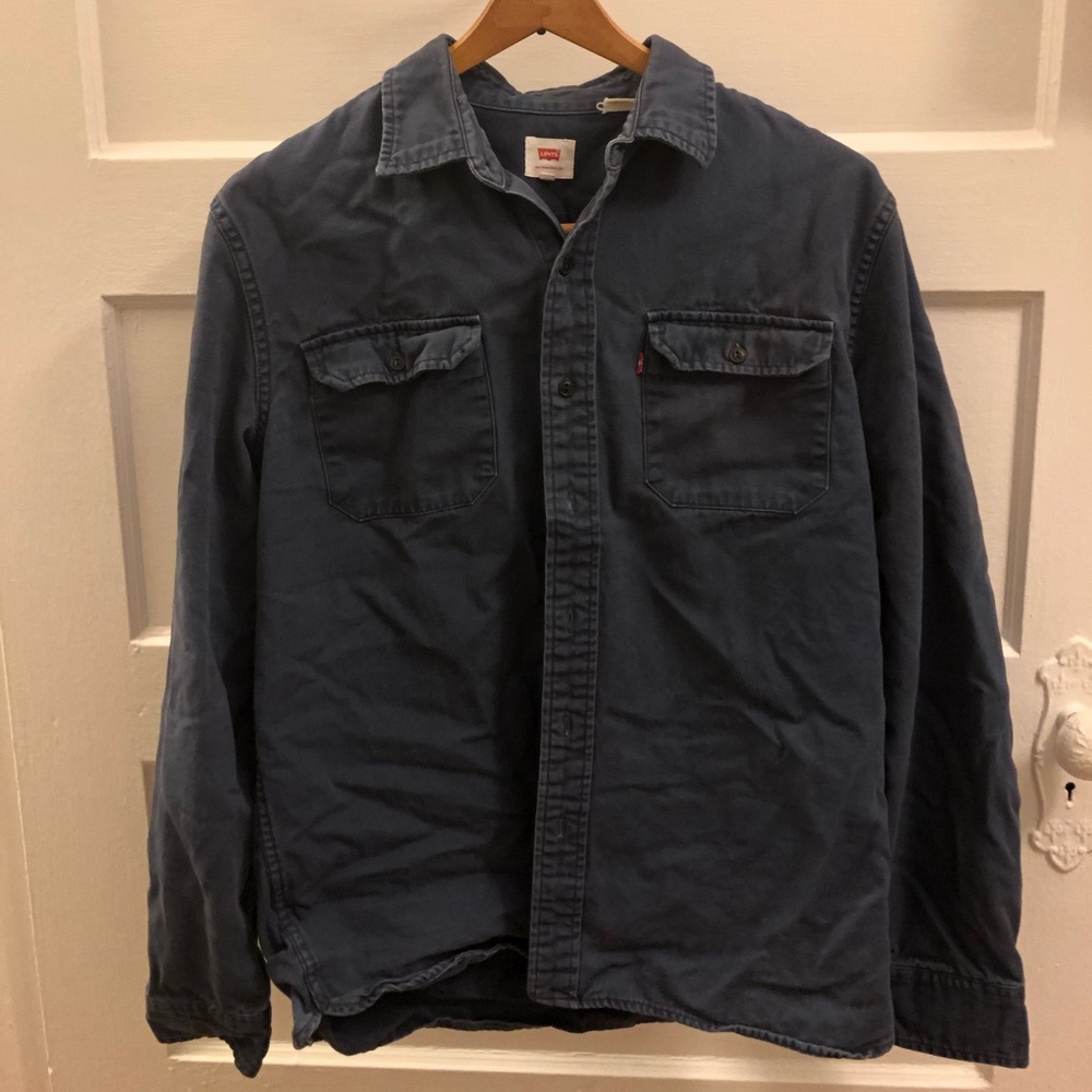 Levi’s Button Down Heavy Cotton Shirt - Men’s Blue